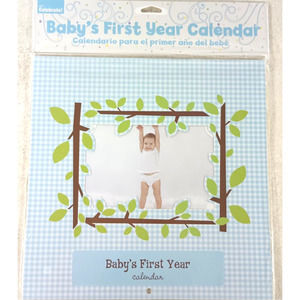 Way to Celebrate Baby's First Year Boy's Wall Calendar with Stickers - 16302